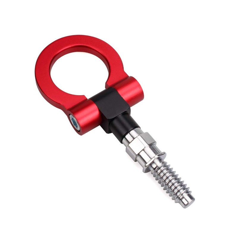 x xotic tech JDM Sport Track Racing Style CNC Aluminum Screw-on Tow Hook Front Rear Bumper Compatible with Scion FR-S or Toyota 86 or Subaru BRZ Impreza WRX STi (Red) - Image 1
